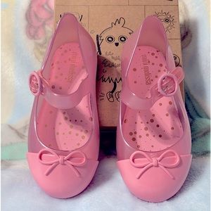 Mini Melissa Toddler Girls Pink Shoes size 8 Brand New in Box
